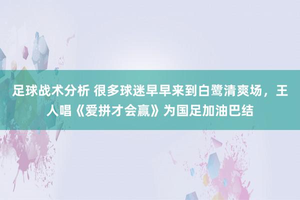 足球战术分析 很多球迷早早来到白鹭清爽场，王人唱《爱拼才会赢》为国足加油巴结