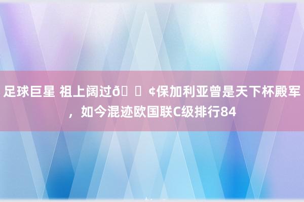 足球巨星 祖上阔过😢保加利亚曾是天下杯殿军，如今混迹欧国联C级排行84